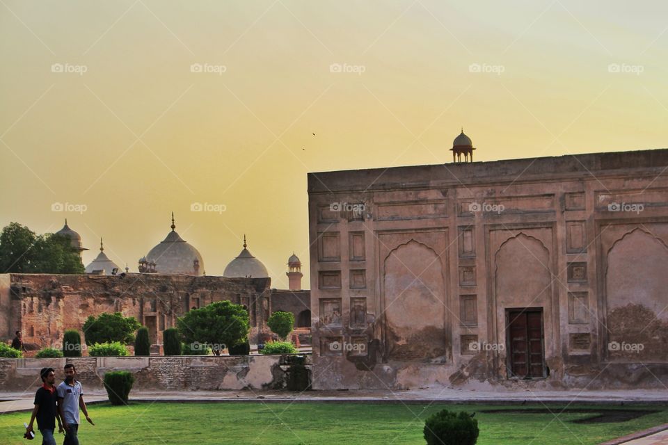 Badshah Mosque from Shahi Qila. Badshah Masjid from Shahi Qila, Lahore