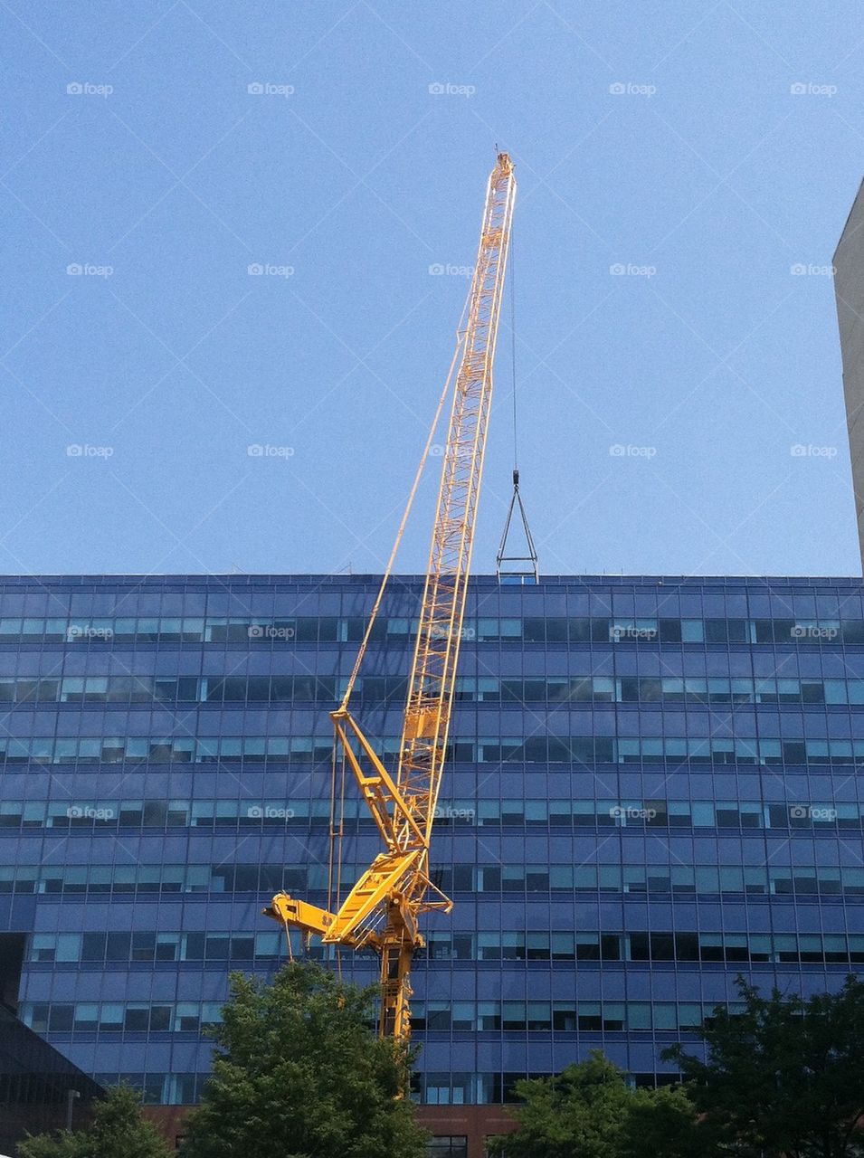 Huge construction crane