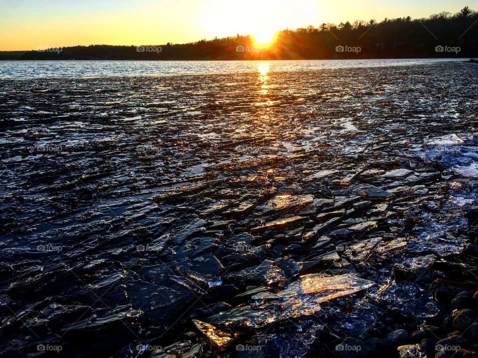 Water at sunset