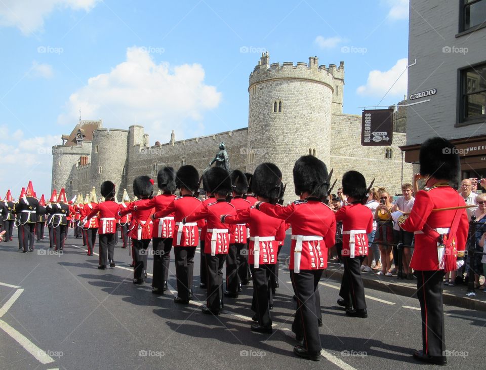 Changing of the guard at windsor castle