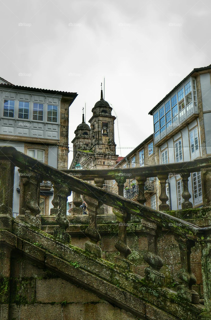Stairs at St Martín Pinario, Santiago de Compostela