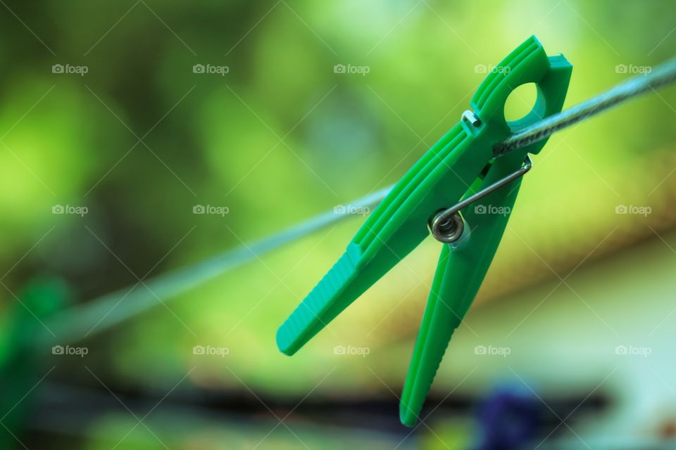 Green clothespin 