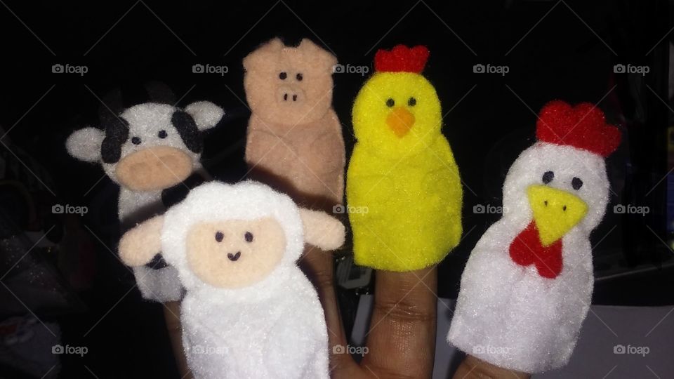 Titeres de dedo, granja