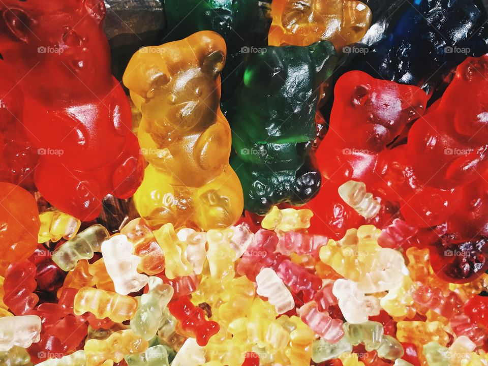 Colorful gummi bears