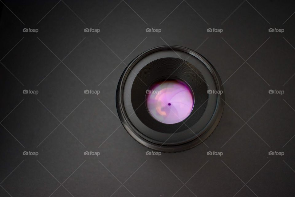 Camera prime lens from above 