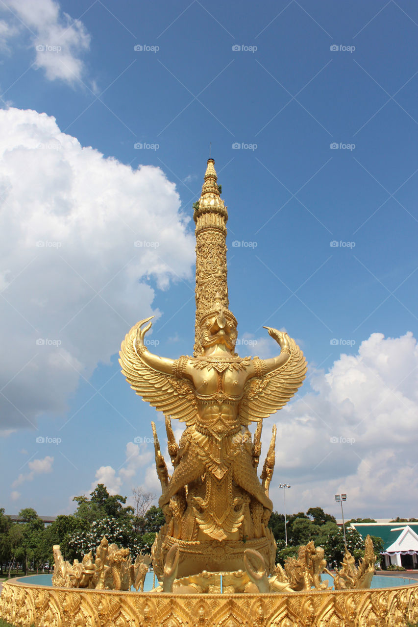Big and beautiful candle sculpture In Ubon Ratchathani, Thailand
