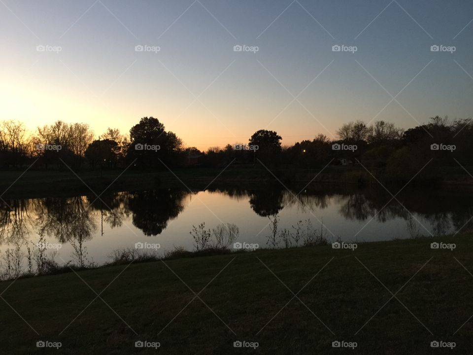 Dawn, Landscape, Sunset, Tree, Lake