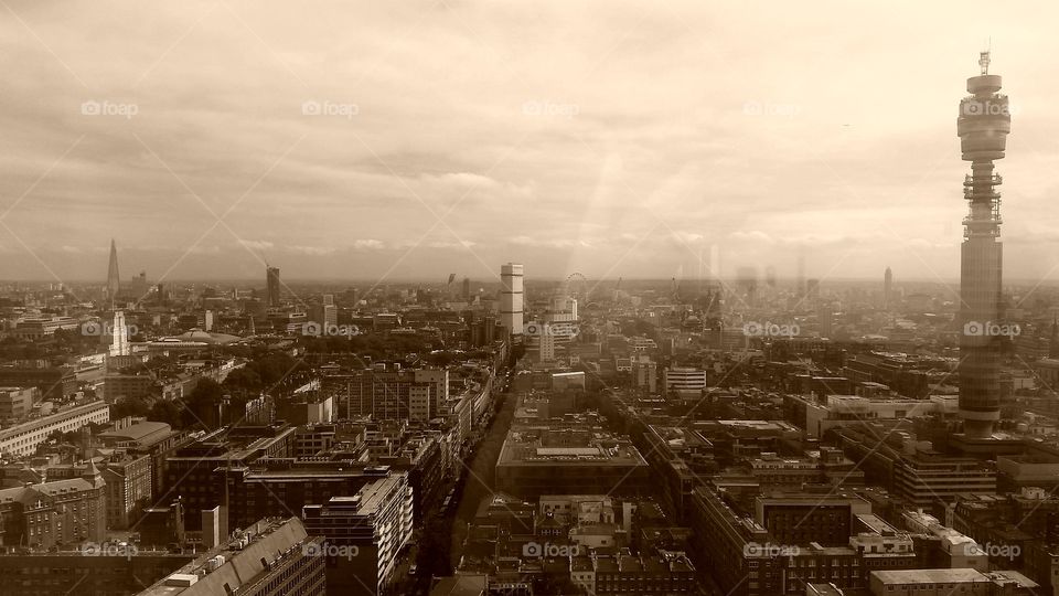 View of London from Euston Tower