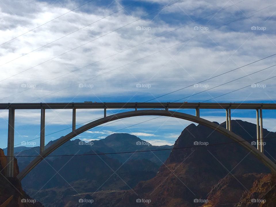 Bridge over desert 