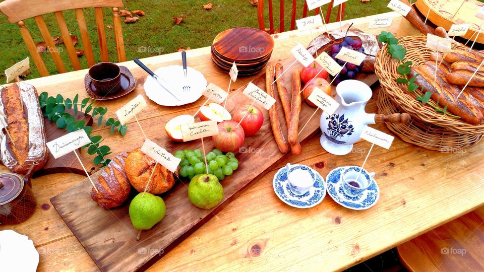 Breakfast table