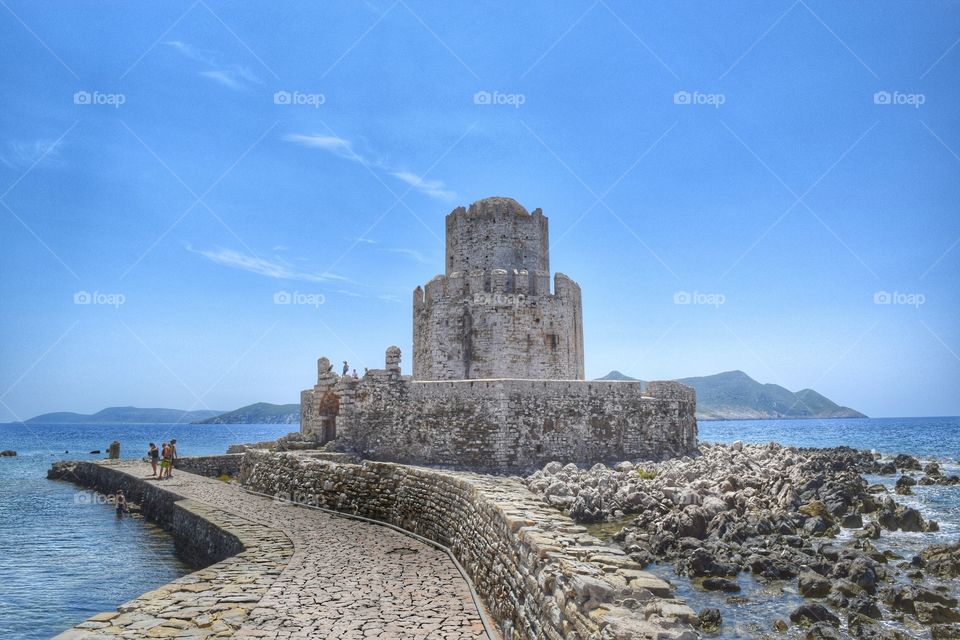 Methoni Castle. Greece Methoni Castle Tower