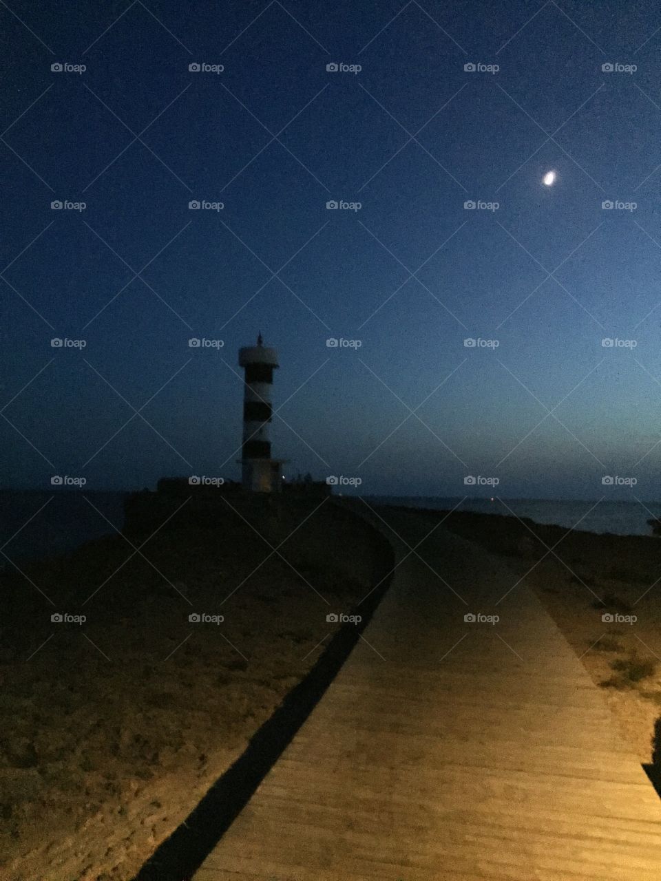 No Person, Lighthouse, Sunset, Beach, Light