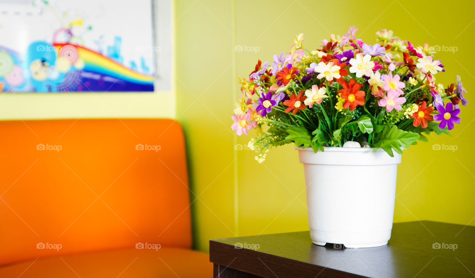 flower pot. flower pot in living room