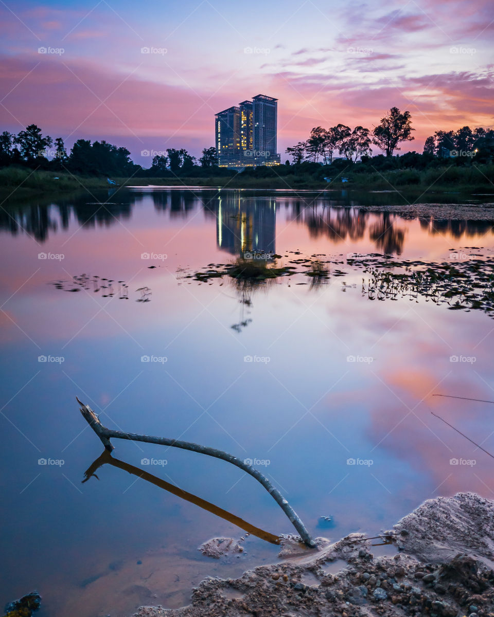 Sunset And Reflection