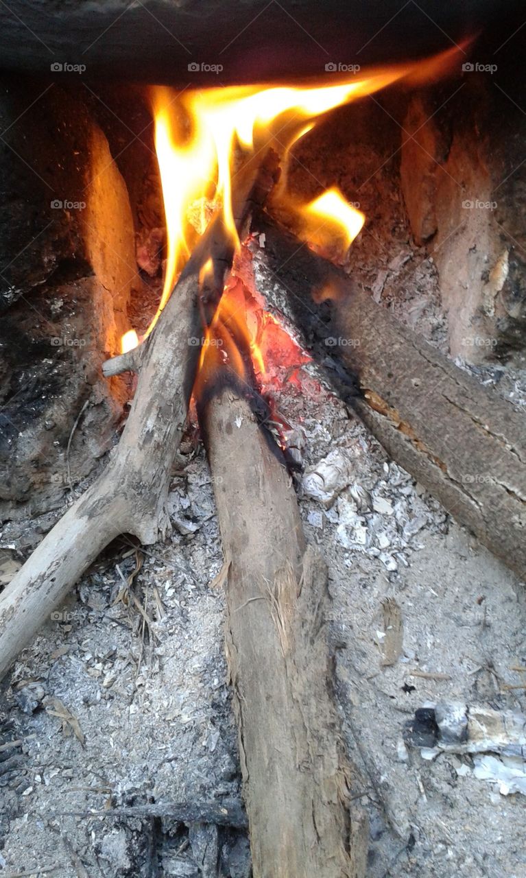 wood fire