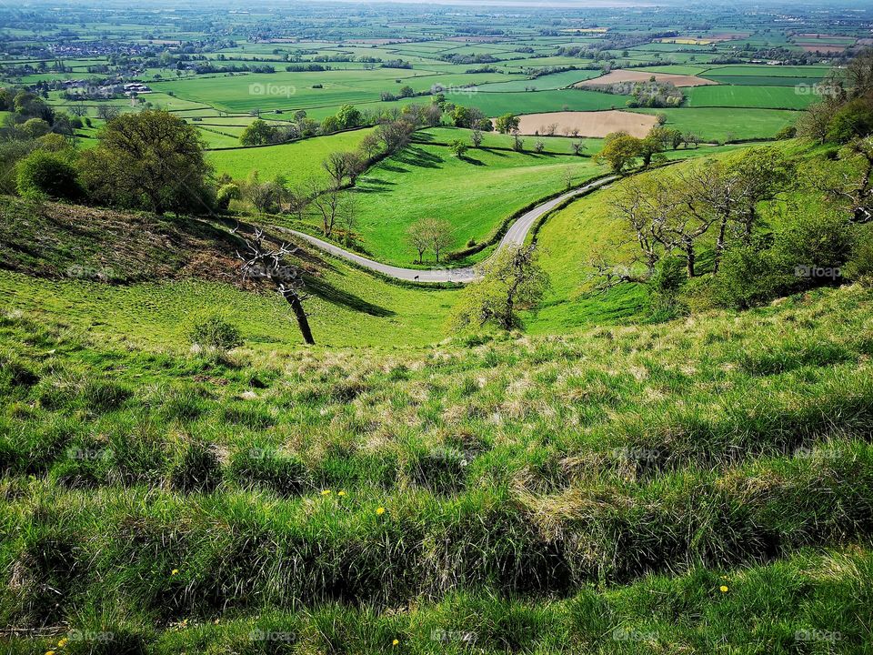 Great view from Coaley Peak in Cotswolds
