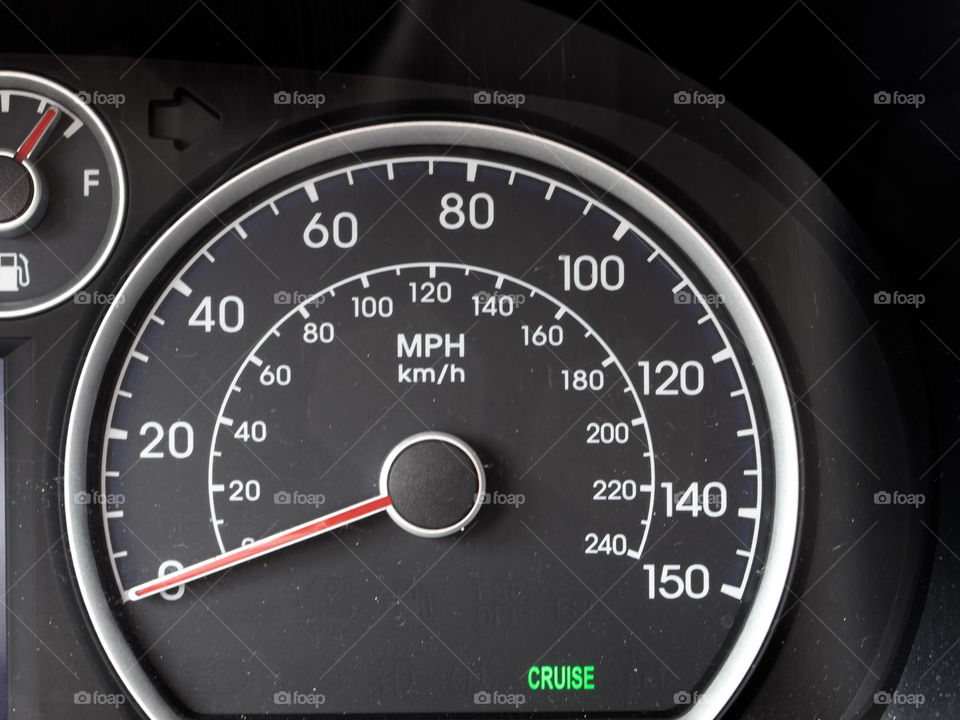 Speedometer. Analog Car Speedometer