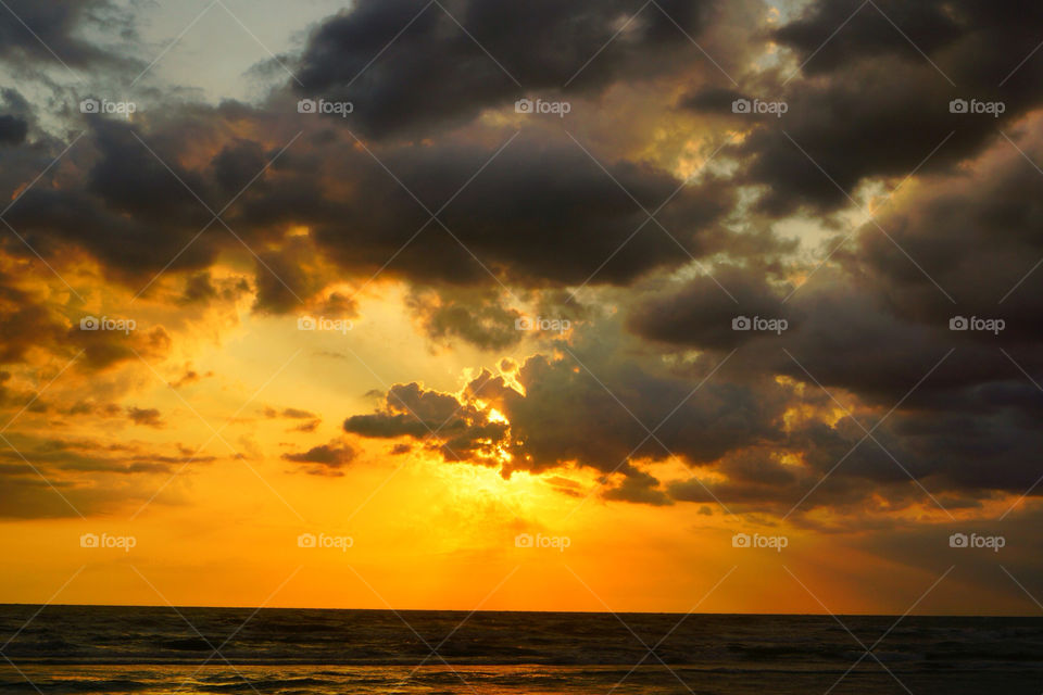 beach sky italy clouds by leonid