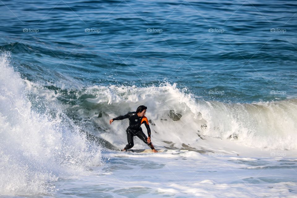 Surfer at The Wedge, Newport Beach, CA