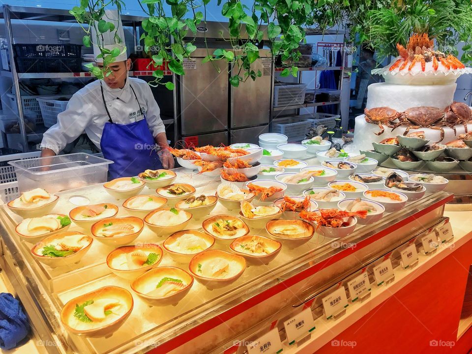 Seafood stall