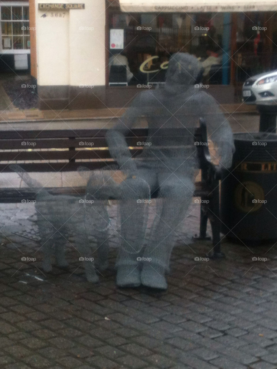 man and dog chicken wire beccles norfolk by kittypitty