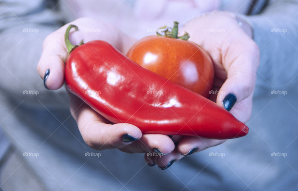 Fruit in hands