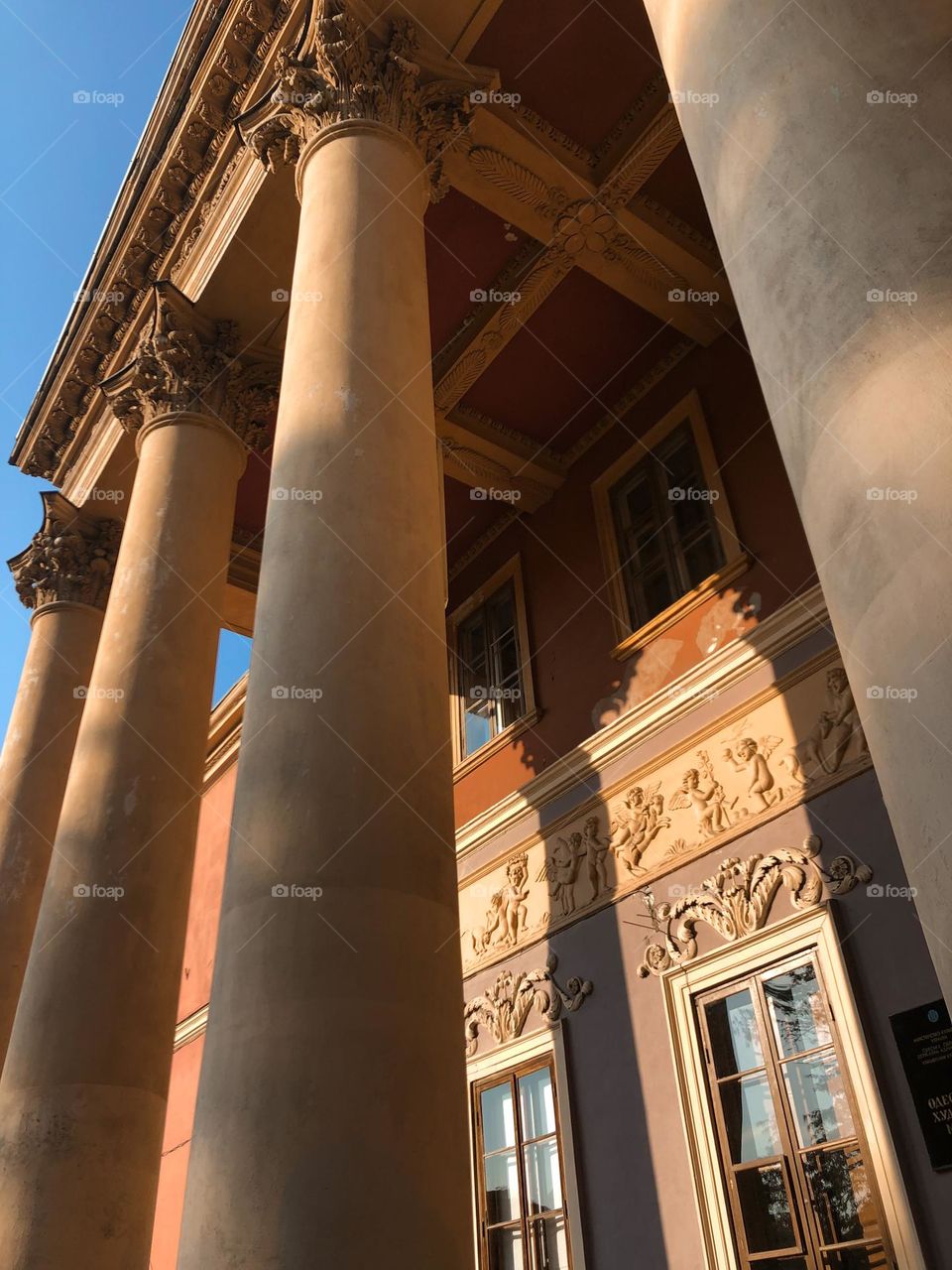 Columns of Odesa Fine Arts Museum in Ukraine 