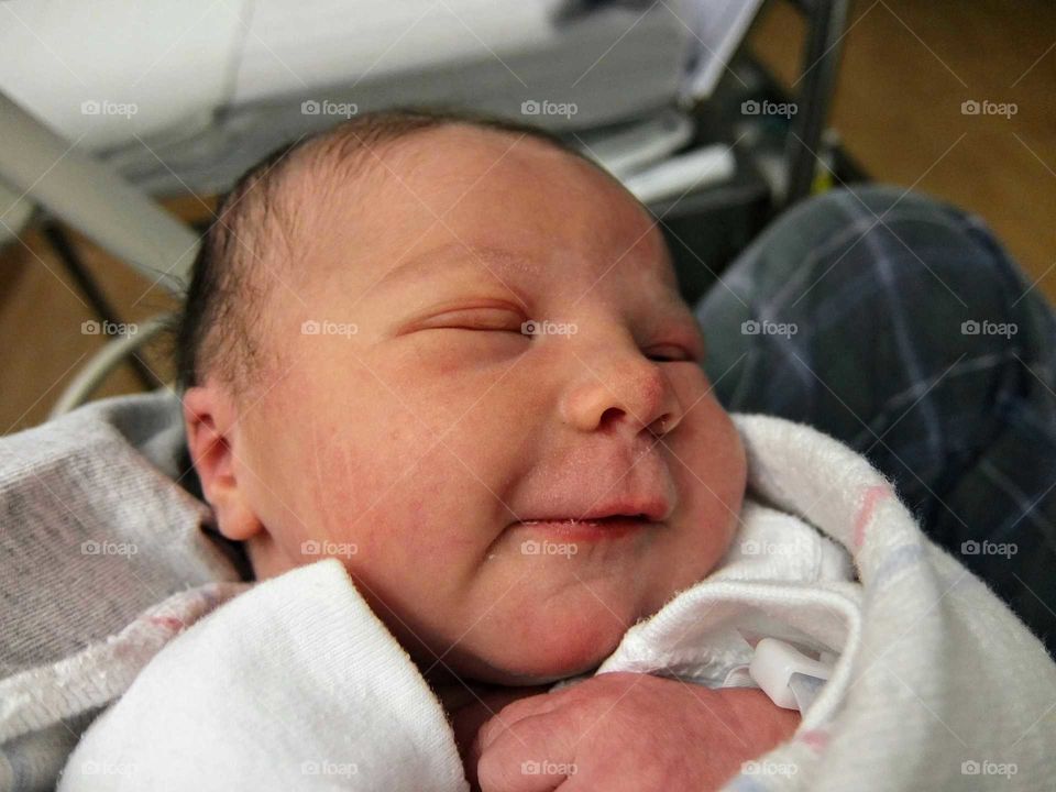 Newborn smile