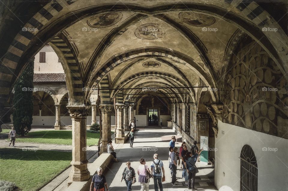 Convento Santa Maria Novella. Claustro del Convento de Santa Maria Novella (Florence - Italy)