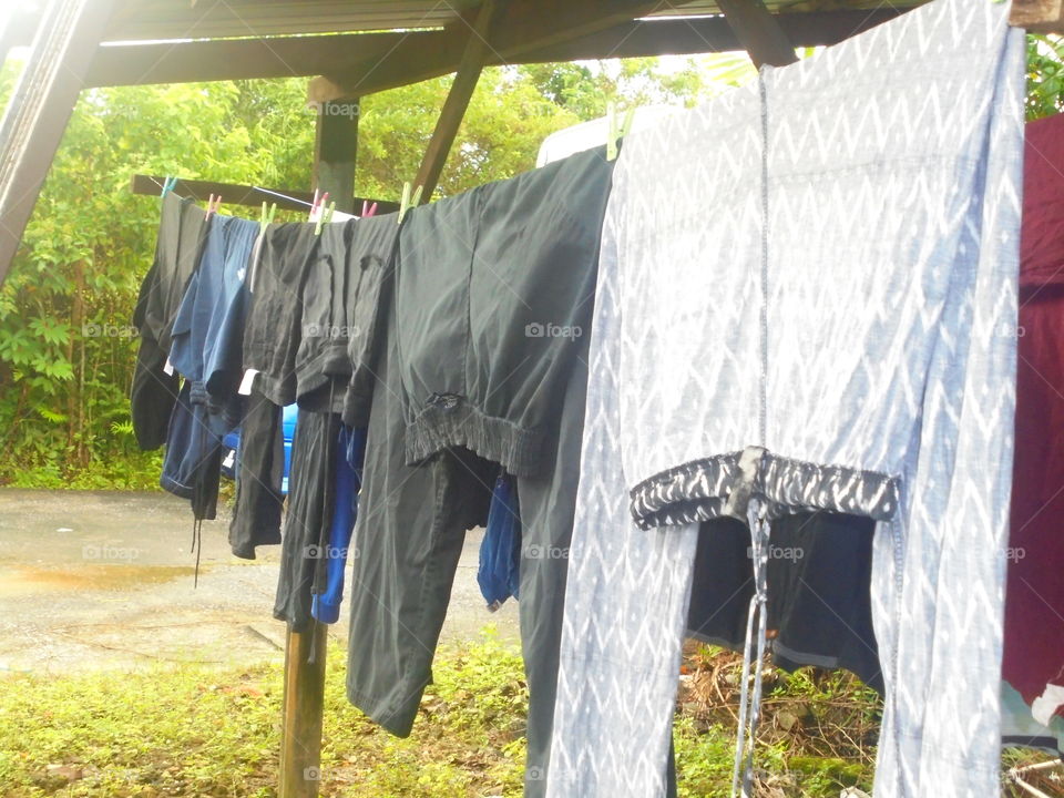 Drying the laundry