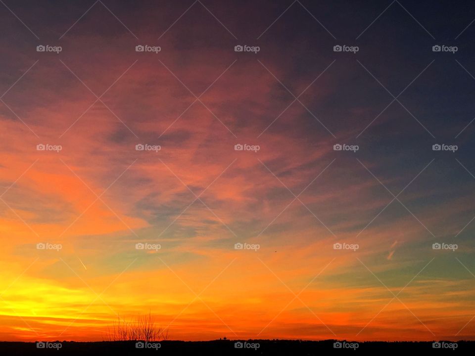 Dramatic sky at dusk