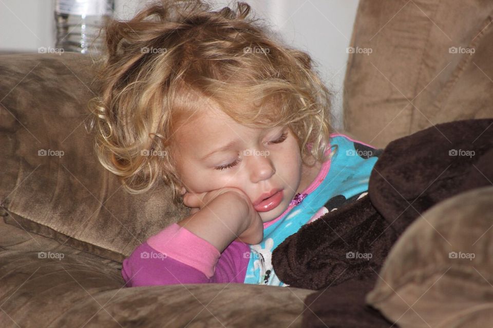 Cute little girl sleeping