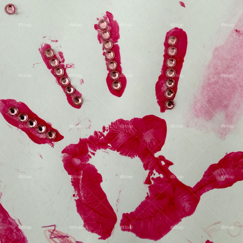 Handpainted handprint  