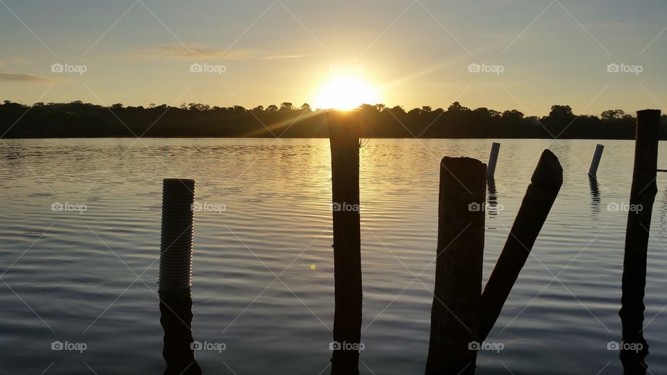 Sunrise off Floating Doctors' dock