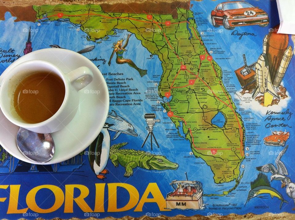 Florida diner placemat