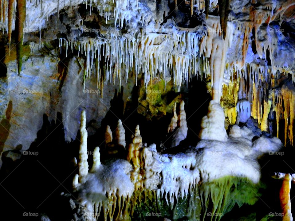 Stunning colors in a beautiful cave