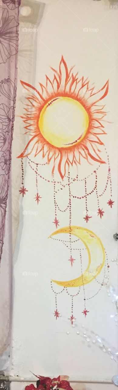 The sun and the moon