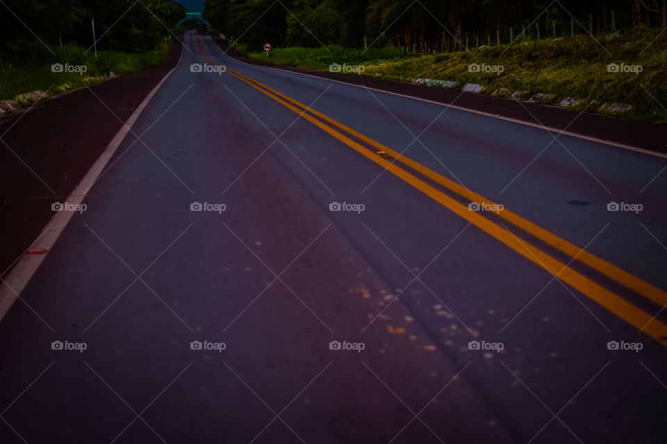 Road passing through landscape