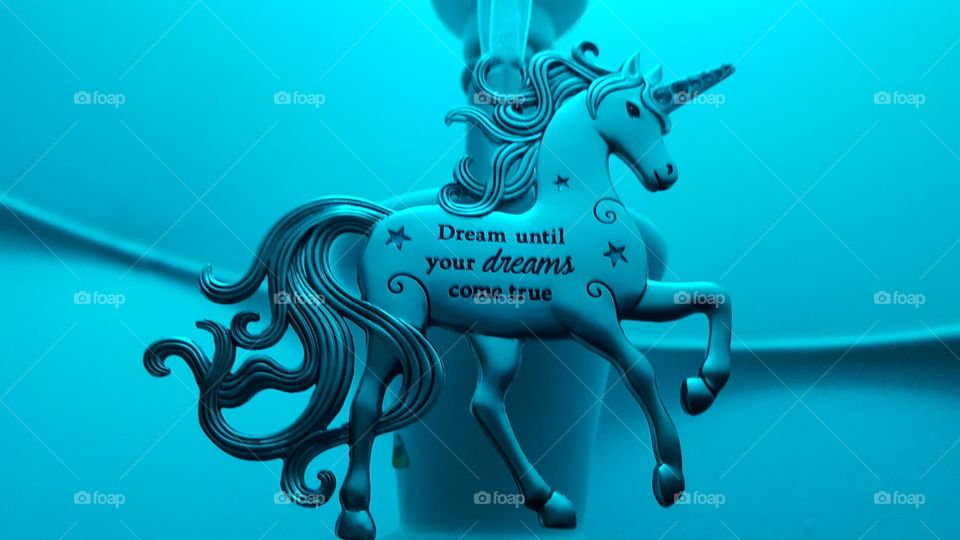Dream Until Your Dreams Come True metallic horse medal