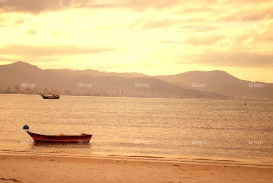 Water, Sea, Boat, Beach, Dawn