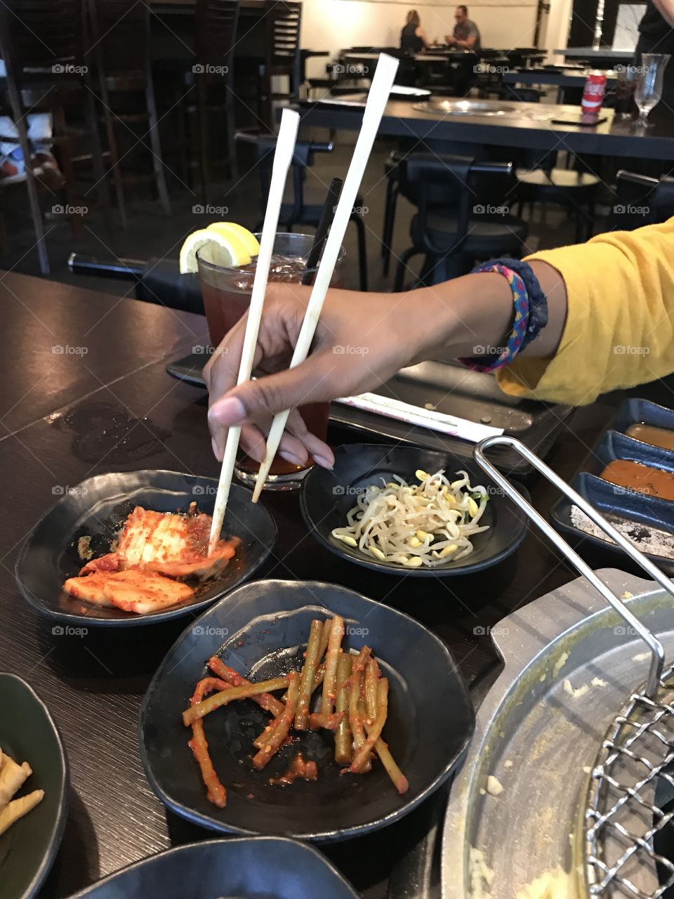 Yummy banchan at the Korean BBQ