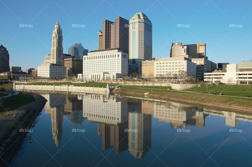 downtown and it's reflection