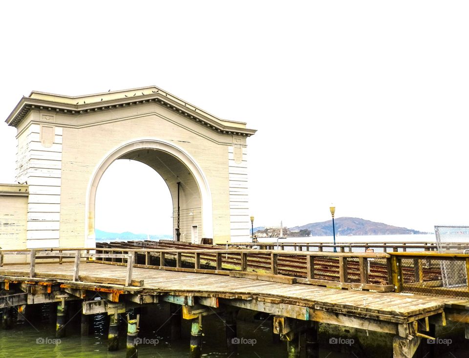 Landmark pier gate at embarcadero in San Francisco 