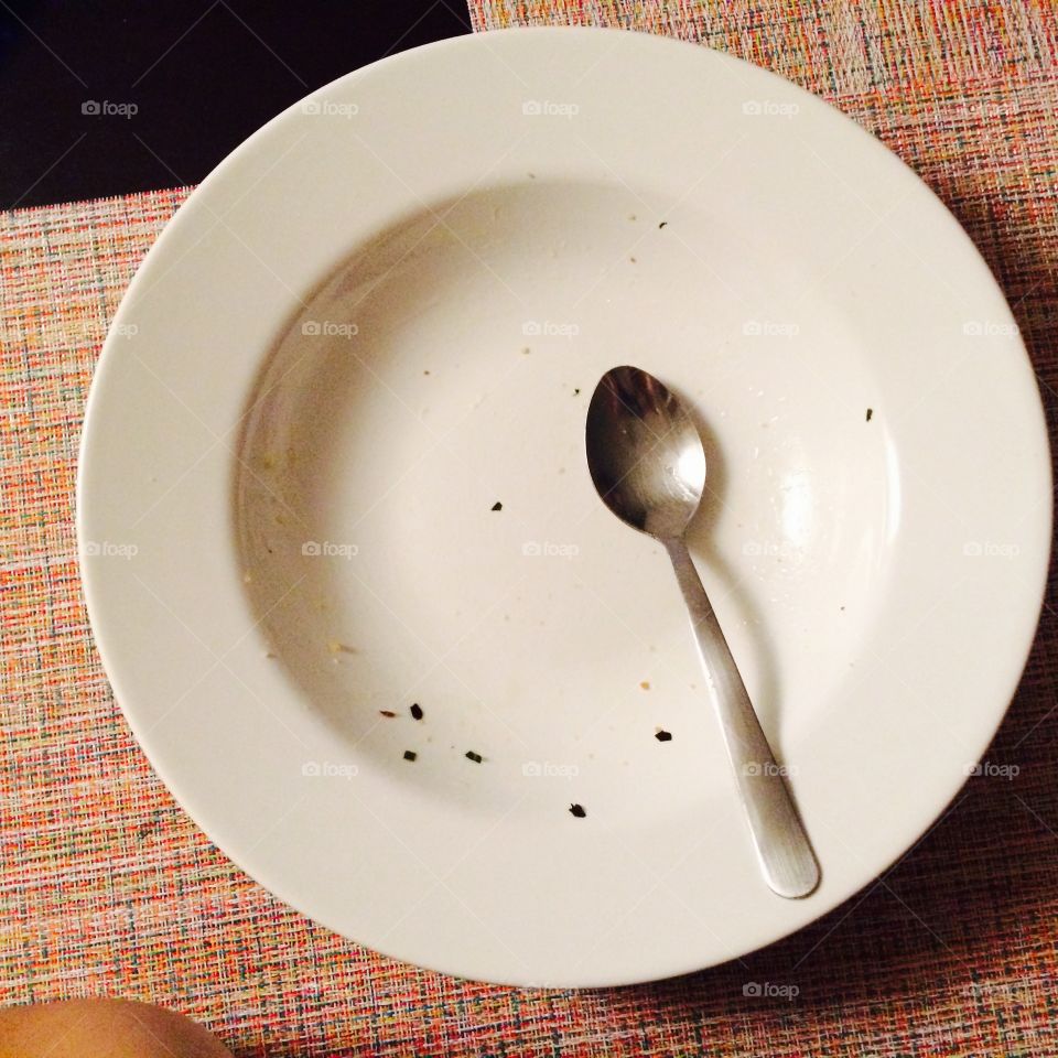 Spoon. Plate