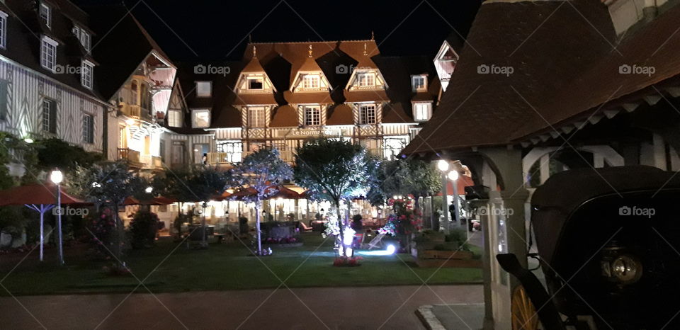 hotel Normandy at night