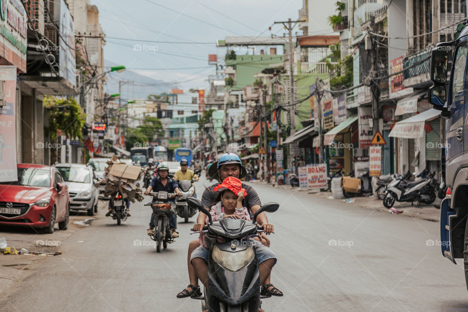 ordinary street in a Vietnamese city