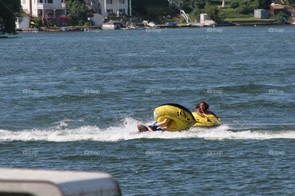 kids on floats