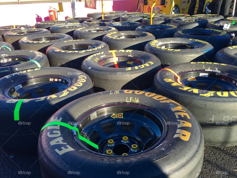 Tires at NASCAR, Charlotte, North Carolina