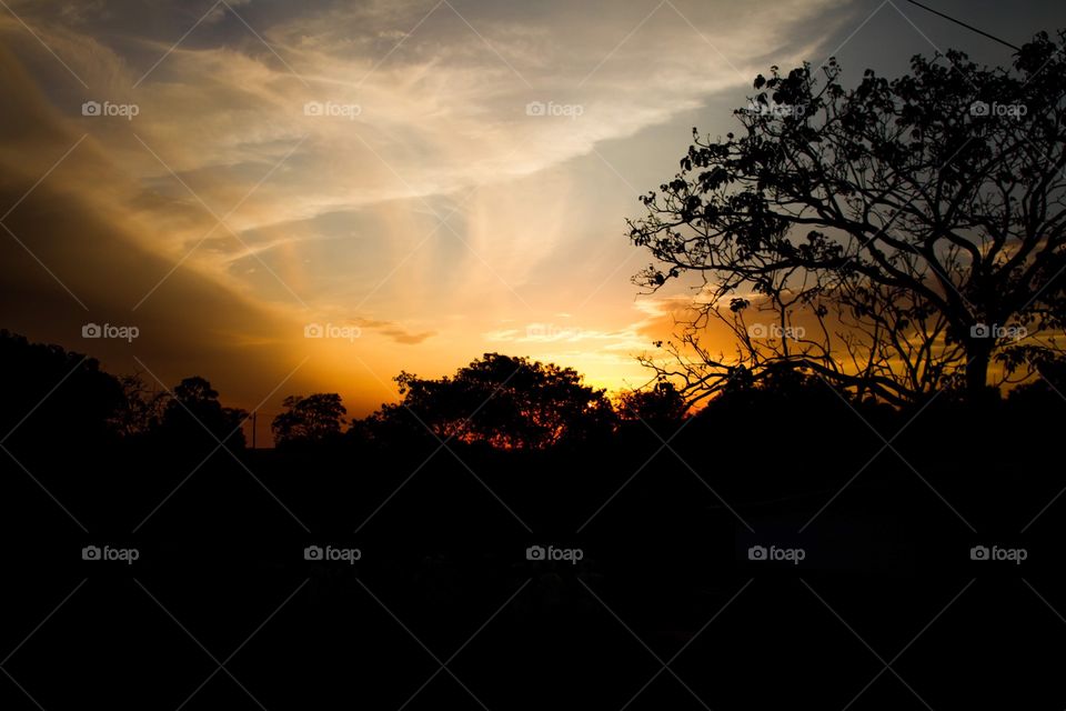 Por do sol em Campo Grande, Mato Grosso do Sul