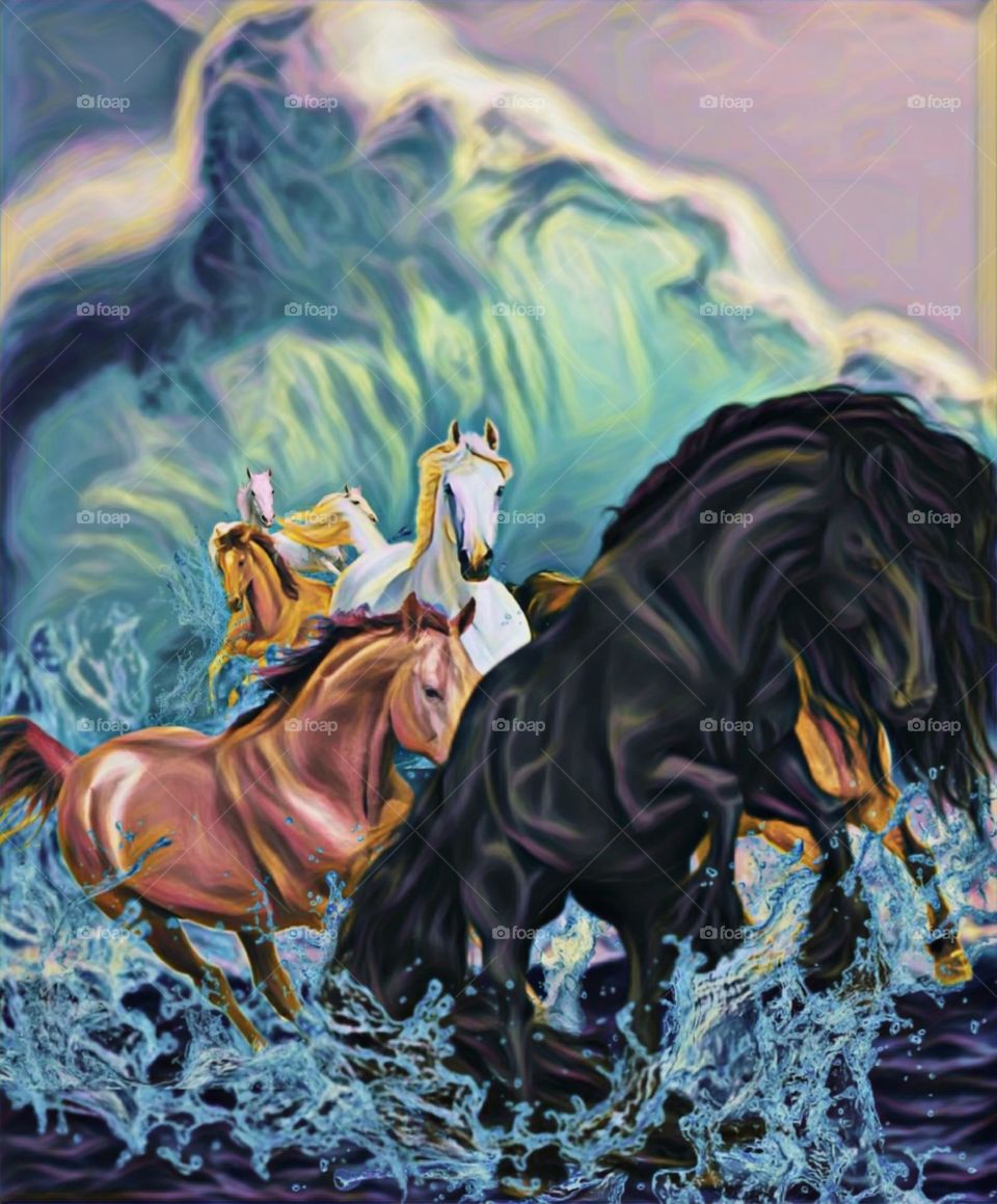 Poseidon's horses
